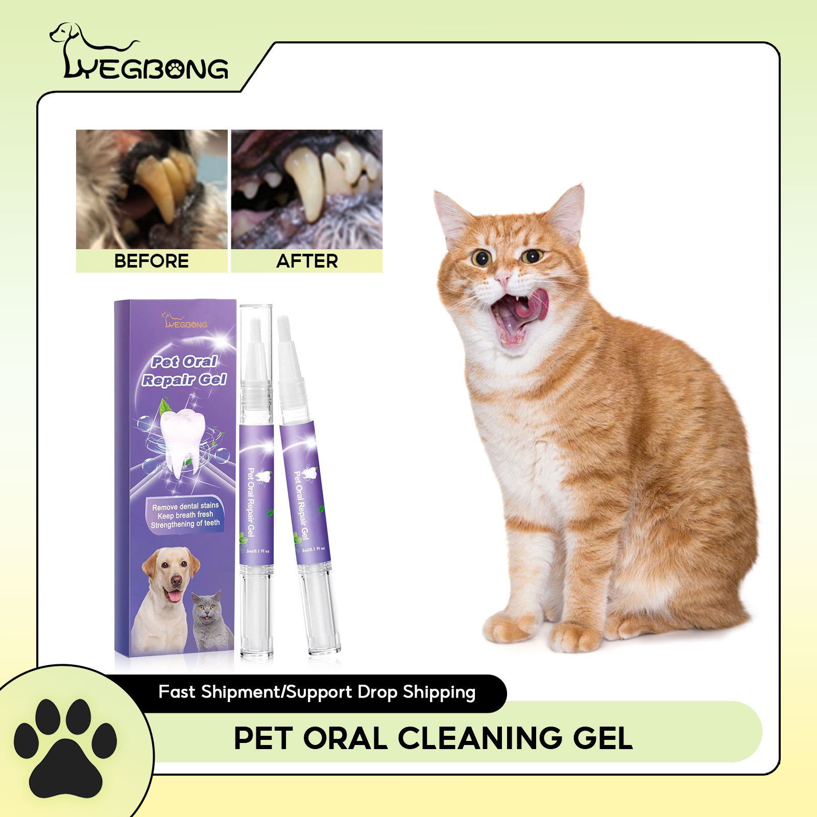 Teeth Whitening Gel - Gel per la riparazione orale dell'animale