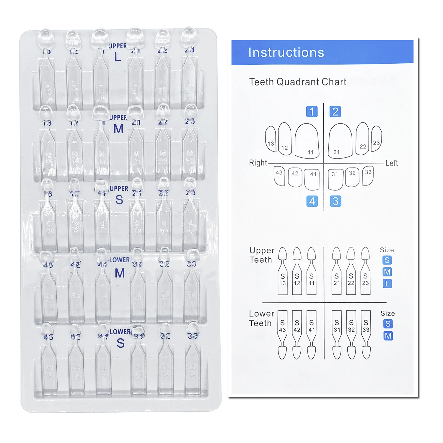 32 pz/set Kit di Stampi per Im - Teeth Whitening Light Kit recensione e prezzo