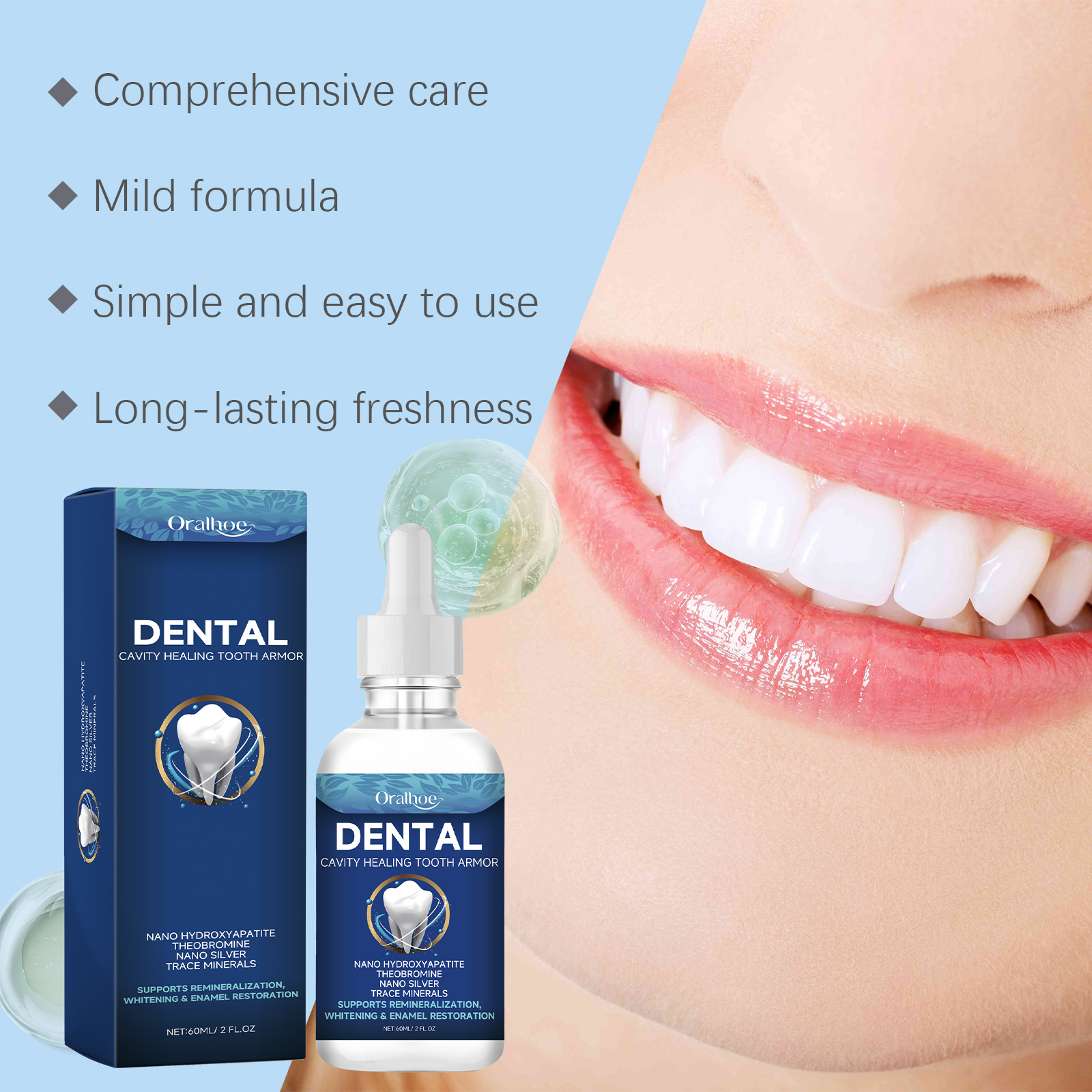Siero Liquido Sbiancante per D - Teeth Whitening Natural recensione e prezzo