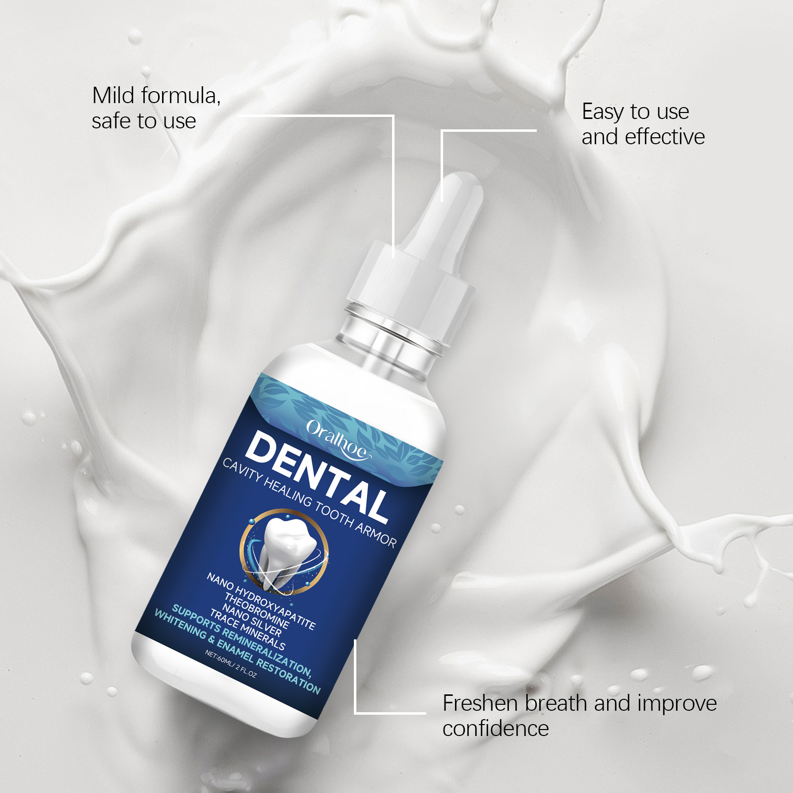 Siero Liquido Sbiancante per D - Teeth Whitening Natural recensione e prezzo