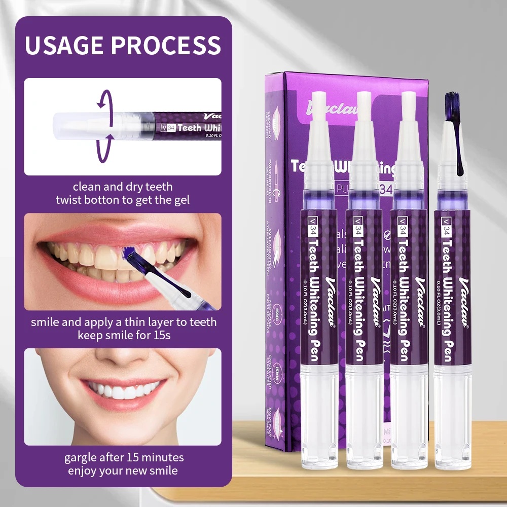 Vaclav V34 Penna gel sbiancant - Teeth Whitening Gel recensione e prezzo